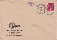 Germany Overprinted Hitler 1945 Commercial Hosiery Factory Cover