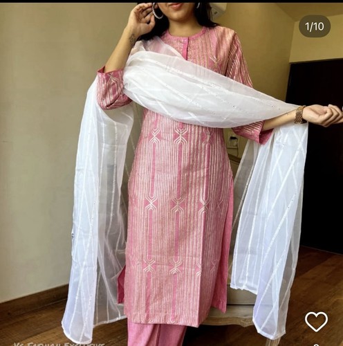 Pink khadi piece - piece, suit