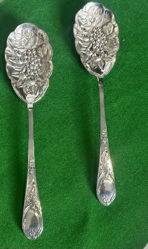 Pair antique sterling - of,