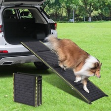 Foldable Pet Ramp AUCTION Black 180 x 50cm Foldable Dog Car Ramp  Large Dogs 
