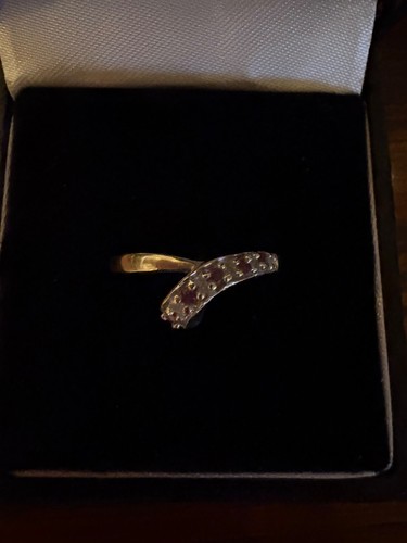 9ct gold wishbone ruby - , ring