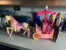 Barbie Princess Charm School Blair & Nicholas Dolls, Horse & Carriage SUPER LOT