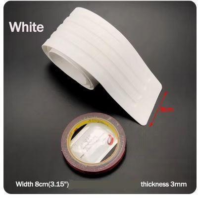 White rubber rear bumper - rubber,
