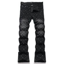 Mens Black Cotton Denim Jeans