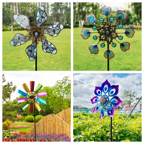 Metal wind spinner garden - 3d,