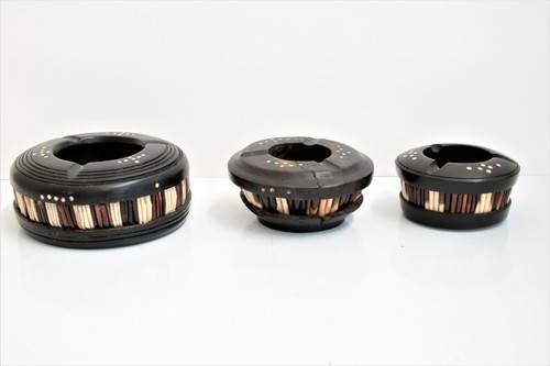 Porcupine quill bone ashtrays - porcupine,