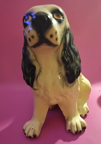 Ceramic spaniel dog figure - ceramic,