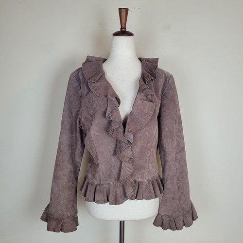 Vintage brown suede jacket - brown,