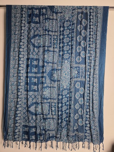 Ladies blue printed ethnic - blue,