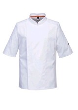 MESH PRO CHEFS FOOD KITCHEN CATERING UNISEX JACKET SHORT SLEEVE UNIFORM, Size L