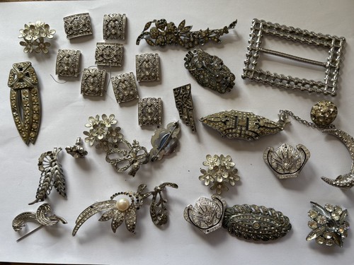 Vintage broken marcasite - broken,