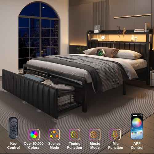 Full queen led bed frame - queen,