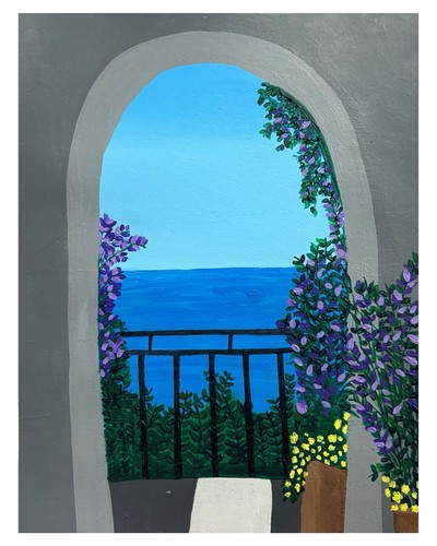 Hand painted seascape - hand-painted,