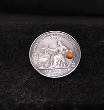 Naval Shipping & Fisheries Exhibition 1905 Medal Silver (Tested) Antique 18.22g