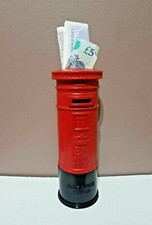 Red post office souvenir piggy - red,