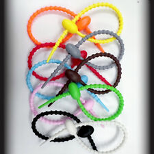 Silicone Zip Ties Reusable Wire Ties Cord Rubber Cable Ties Strap 20PCS