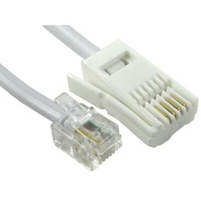5m Modem/Telephone line cord cable lead RJ11 to BT Plug HiSpeed Internet Cable