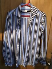 Brand new striped blue Poggianti Shirt - Size 15.5