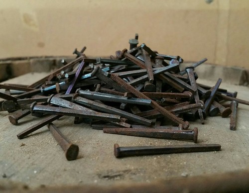 Old iron square nails - 1.5",