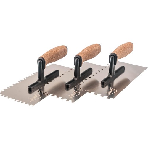 Notched finishing trowel - finishing,