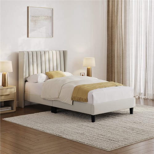 Fabric upholstered bed frame - fabric,