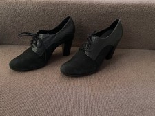 ECCO Womens Black Suede Lace