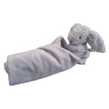 RARE Jellycat Bashful Blue Bunny Rabbit Baby Blanket Soother Small Plush Toy