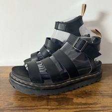Women’s Dr Martens Blaire Vegan Leather Black Strappy Sandals UK Size 6