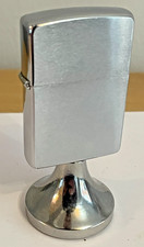 🔥 Vintage ZIPPO LIGHTER - 1990 TABLE LIGHTER Handilite Brushed Chrome Finish 🔥