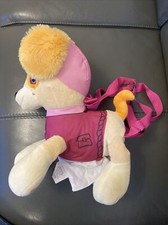 Paw Patrol Skye Back Pack Ruck Sack Bag Pink Soft Toy Skye Dog