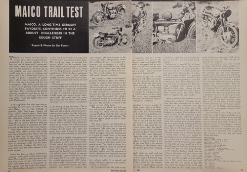 1967 maico trail motorcycle - 1967,