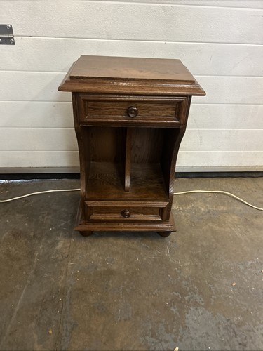 Vintage antique oak bedside - vintage,