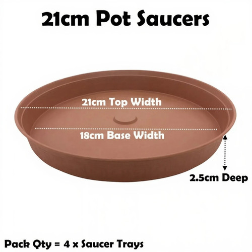 21cm plant pot saucer - 21cm,