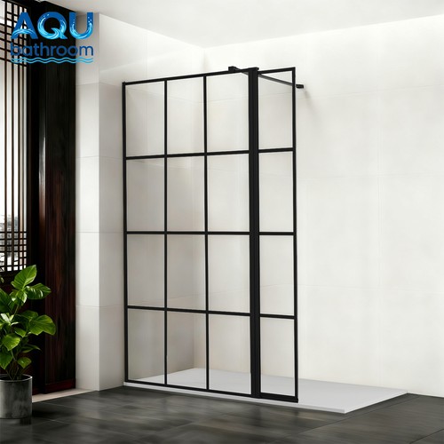 Aqu black grid shower - grid, &