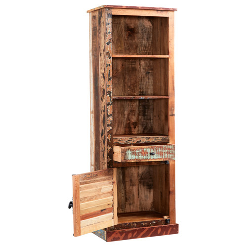 Coastal narrow bookcase brown - narrow,