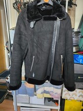 Coat For Ladies Topshop Black Size 10
