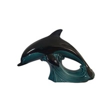 STUNNING POOLE POTTERY LARGE DOLPHIN 28cm PERFECT CONDITION - STAMPED ON BASE