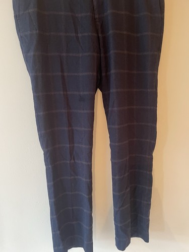 Navy blue plaid brown beige