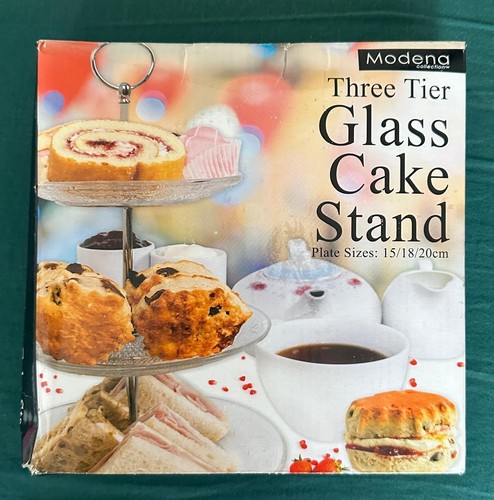 Modena tier glass round - modena, cake