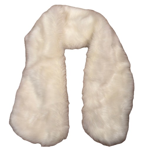 Ivory faux fur bridal wrap - ivory,