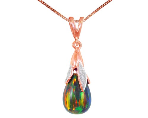 9ct rose gold - 9ct, opal