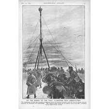 RUSSO-JAPANESE WAR A Japanese Field Observatory - Antique Print 1904