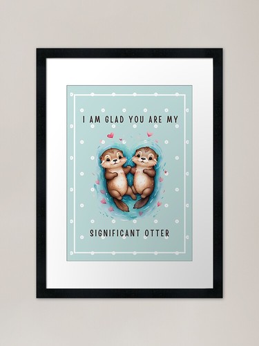Cute significant otter teal - otter,