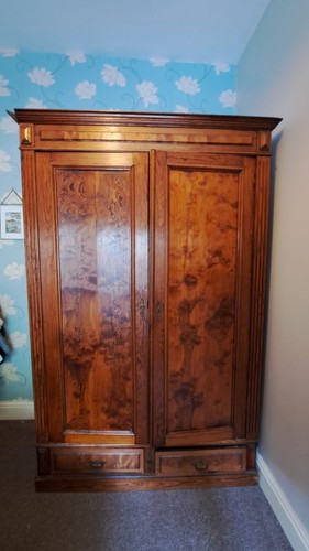 Antique pine wardrobe - antique,