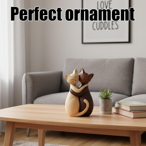 Minimalist wooden cat - minimalist, ornament