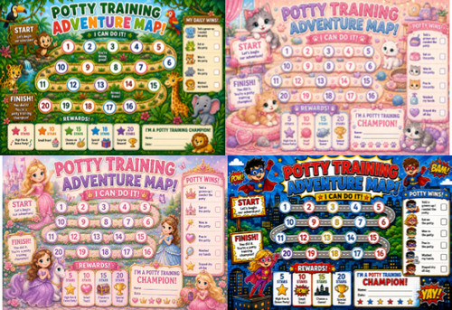 Potty training adventure map - ,