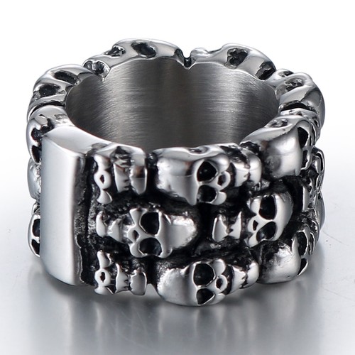Men stainless steel skull - stainless,