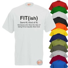 Fit Ish! Mens Funny T-Shirt, Slogan Tee Offensive Joke Gift Gym