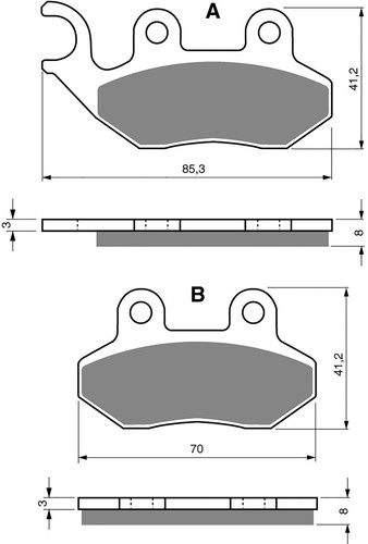 Brake disc pads front h - brake,