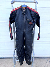 Vintage 1960s Highwayman Rivetts Champion One Piece Motorcycle Leather Suit 38”